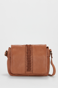 Ash Leather Flapover Bag