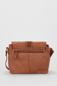 Ash Leather Flapover Bag