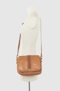 Ash Leather Flapover Bag