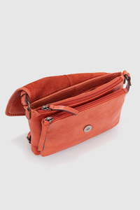 Alba Leather Small Flapover Bag