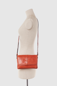 Alba Leather Small Flapover Bag