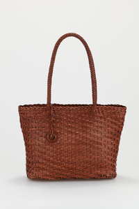 Brie Weave Leather Tote Bag