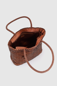 Brie Weave Leather Tote Bag
