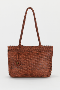 Brie Weave Leather Shopper Bag