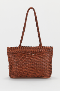 Brie Weave Leather Shopper Bag