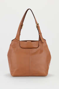 Calla Leather Buckle Tote Bag