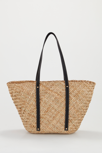 Wide Seagrass Tote Bag
