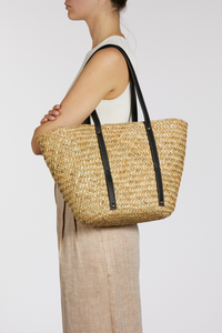 Wide Seagrass Tote Bag