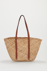 Wide Seagrass Tote Bag