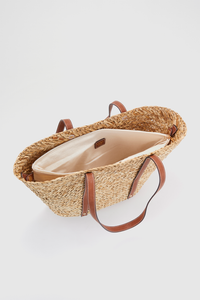Wide Seagrass Tote Bag