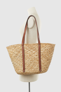 Wide Seagrass Tote Bag