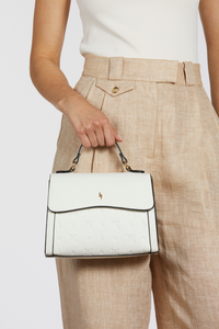 Embossed Top Handle Bag