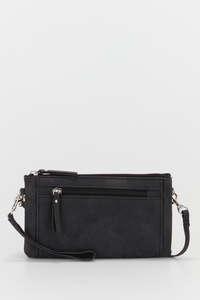 Floral Embossed Crossbody Bag