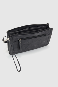 Floral Embossed Crossbody Bag