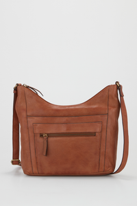 Cai Leather Scoop Crossbody Bag