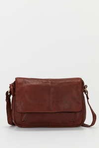 Tia Leather Flapover Bag