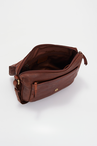 Tia Leather Flapover Bag