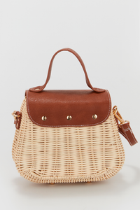 Rattan Top Handle Bag