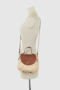 Rattan Top Handle Bag