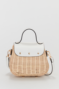 Rattan Top Handle Bag