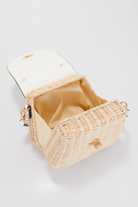Rattan Top Handle Bag