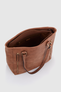 Zip Detail Tote Bag