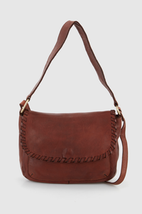 Cora Leather Flapover Bag