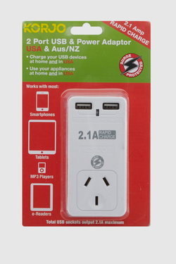 KORJO USB PWR ADPTR AUS/USA White