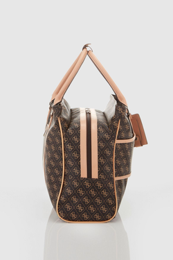 guess logo affair dome travel tote bag Norom BD Deluxe Traveler, Coal Logo, Deluxe Dome Traveler Traveling in Style: Guess Travel