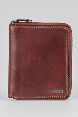 RFID Roy Leather Zip Wallet