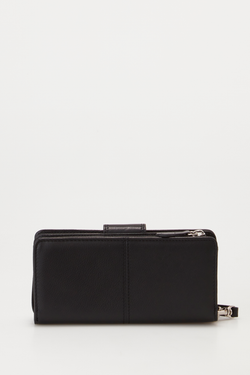 RFID Leather Zip Around Wallet