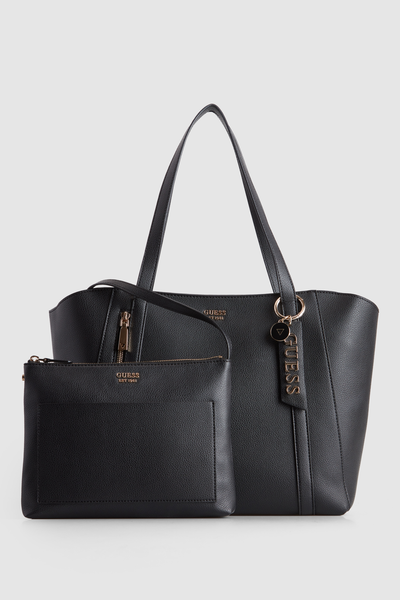 Guess black tote handbag discount