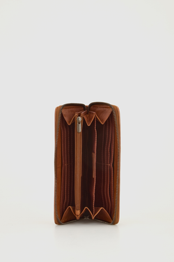 RFID Palma Leather Zip Wallet