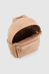 Sia Leather Soft Fold Backpack
