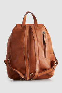 Sia Leather Flapover Backpack