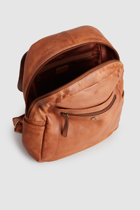 Sia Leather Flapover Backpack