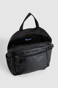 PU Zip Pocket Backpack