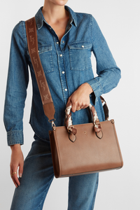 Small Tote Bag With Scarf
