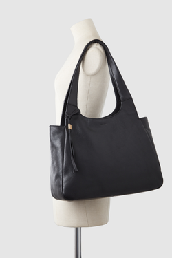 Clara Leather Charm Tote Bag