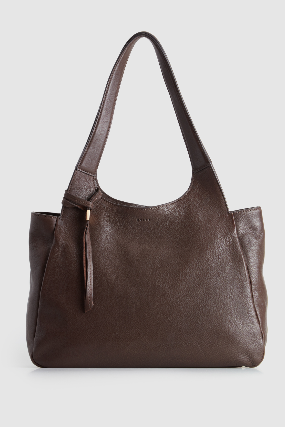 Clara Leather Charm Tote Bag