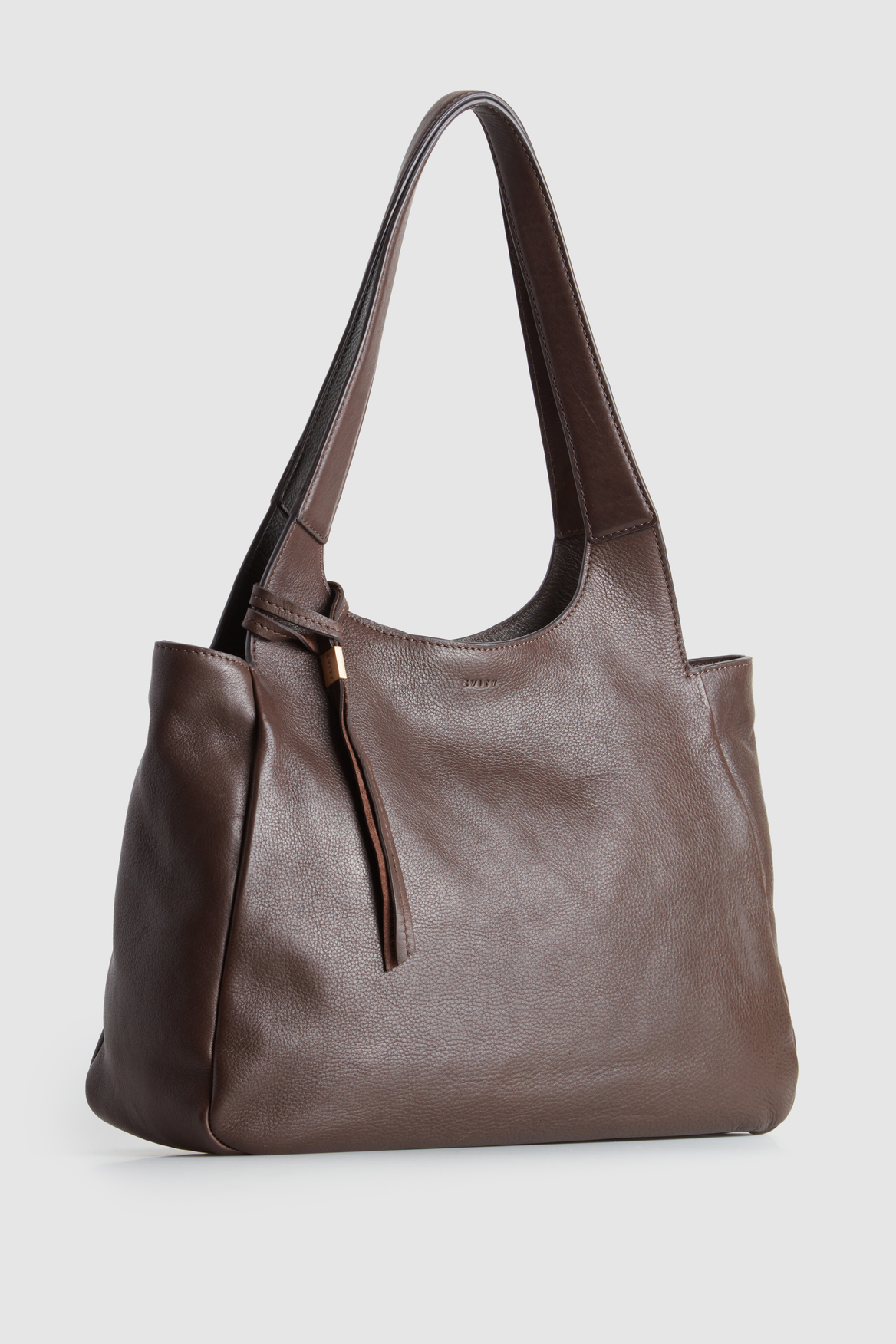Clara Leather Charm Tote Bag
