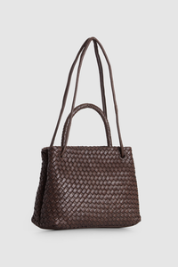Margo Leather Weave Tote Bag