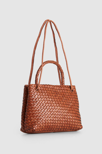 Margo Leather Weave Tote Bag