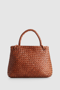 Margo Leather Weave Tote Bag