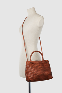 Margo Leather Weave Tote Bag
