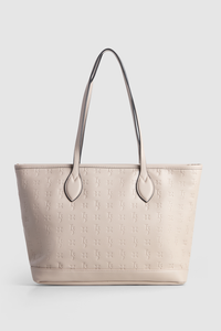 Embossed Tote Bag With Pouch