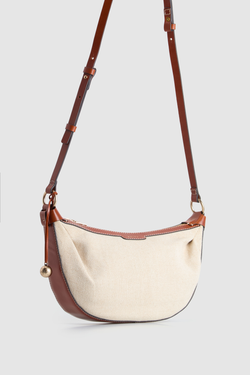 Alana Leather Canvas Crossbody Bag