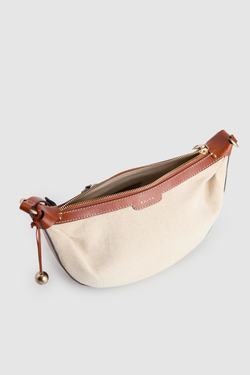 Alana Leather Canvas Crossbody Bag