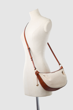 Alana Leather Canvas Crossbody Bag