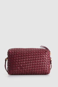 Margo Leather Weave Crossbody Bag